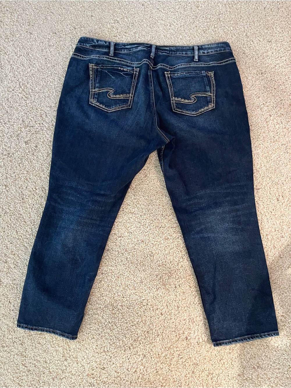 Silver Jeans Boyfriend 24W 30L Dark Denim Actual 50W 30L Rise 12 EUC